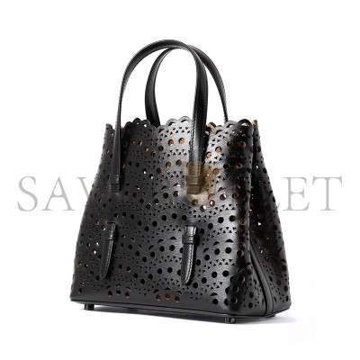ALAÏA MINA 20 LASER-CUT LEATHER TOTE AA1S06720C0A44 (20*17*10cm)